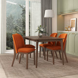 Kaitlyn  Burnt Orange Velvet Dining Chair (Set Of 2)