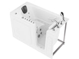 ANZZI Nimbus Series 30 in. L x 59 in. W  Dual Jetted Bathtub in White with Microbubbles Jet