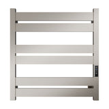 ANZZI Starling Series 6-Bar Wall Mounted Towel Warmer (20.87" L x 20.47" W), Dual Installation, Digital Control Panel, Rhino Alloy Certified Stainless Steel