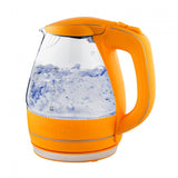 Ovente Electric Kettle, 1.5L, 1100W, BPA-Free, Heat-Tempered Borosilicate Glass, Stainless Steel, Auto Shut-Off & Boil-Dry Protection, Blue LED Lights (KG83 Series)