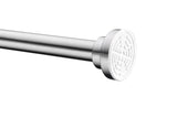 48-88 Inches Shower Curtain Rod with Shower Hooks in Polished Chrome | Adjustable Tension Shower Doorway Curtain Rod | Rust Resistant No Drilling Anti-Slip Bar for Bathroom | AC-AZSR88CH
