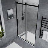 Stellar Series 45 to 48 in. x 76 in. Sliding Frameless Shower Door with Tsunami Guard Tempered Clear Glass
