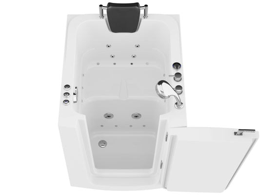 ANZZI Coupe Series 32 in. x 38 in. Swinging Door Walk-In Whirlpool and Air Tub  in White