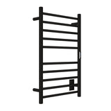 Bali Series 10-Bar Wall Mounted Electric Bathroom Towel Warmer Rack in Brushed Nickel Finish Stainless Steel