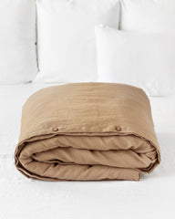 Latte linen duvet cover