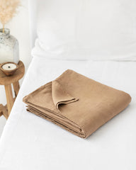 Latte linen flat sheet