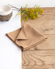 Latte linen napkin set of 2