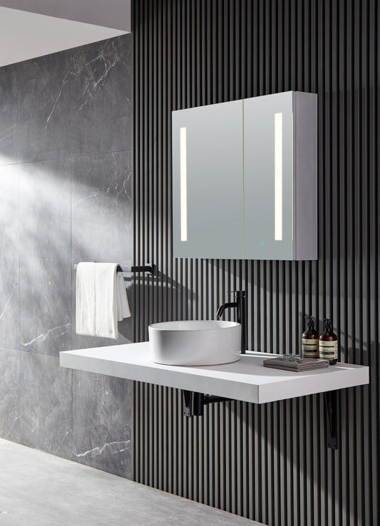 Ether 28 in. x 32 in. Frameless LED Mirror Bathroom Cabinet