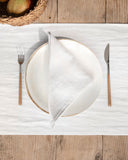 Light gray linen napkin set of 2
