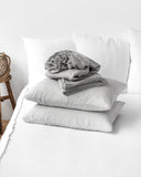 Light gray linen sheet set (4 pcs)