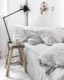 Light gray linen sheet set (4 pcs)