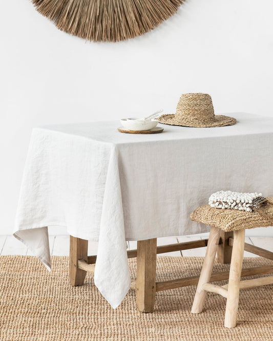 Light Gray Linen tablecloth
