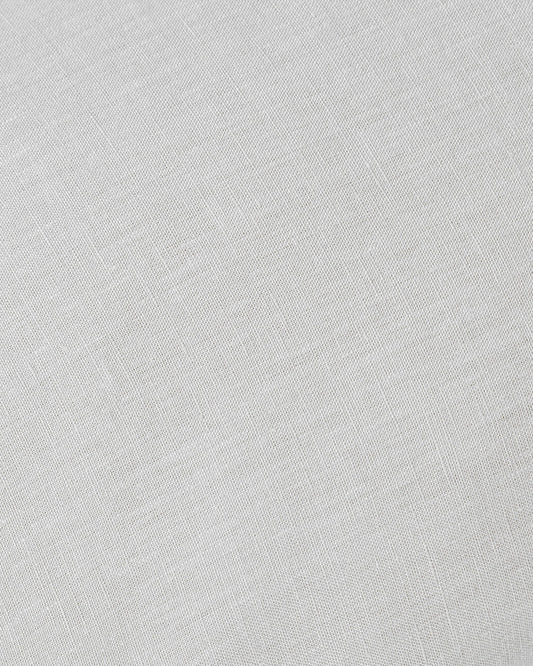 Ruffle trim linen tea towel in Light gray