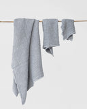 Light gray waffle towel set (3 pcs)