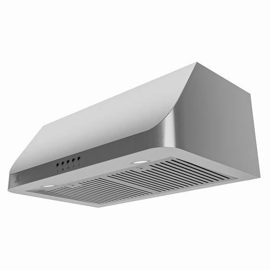 ANZZI 30-Inch 450 CFM 3-Speed Stainless Steel Under Cabinet Convertible Residential Range Hood with LED Lamp