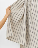Subtle lines Linen bath towel