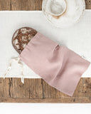 Linen bread bag in Woodrose