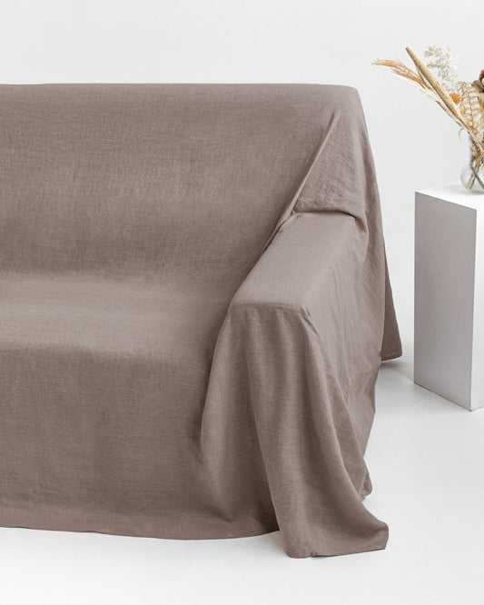 Mocha Linen couch cover