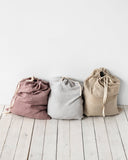 Linen laundry bag in Light gray