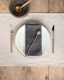 Charcoal gray linen napkin set of 2
