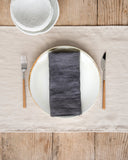 Charcoal gray linen napkin set of 2
