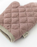 Linen oven mitt (1 pcs) in Woodrose