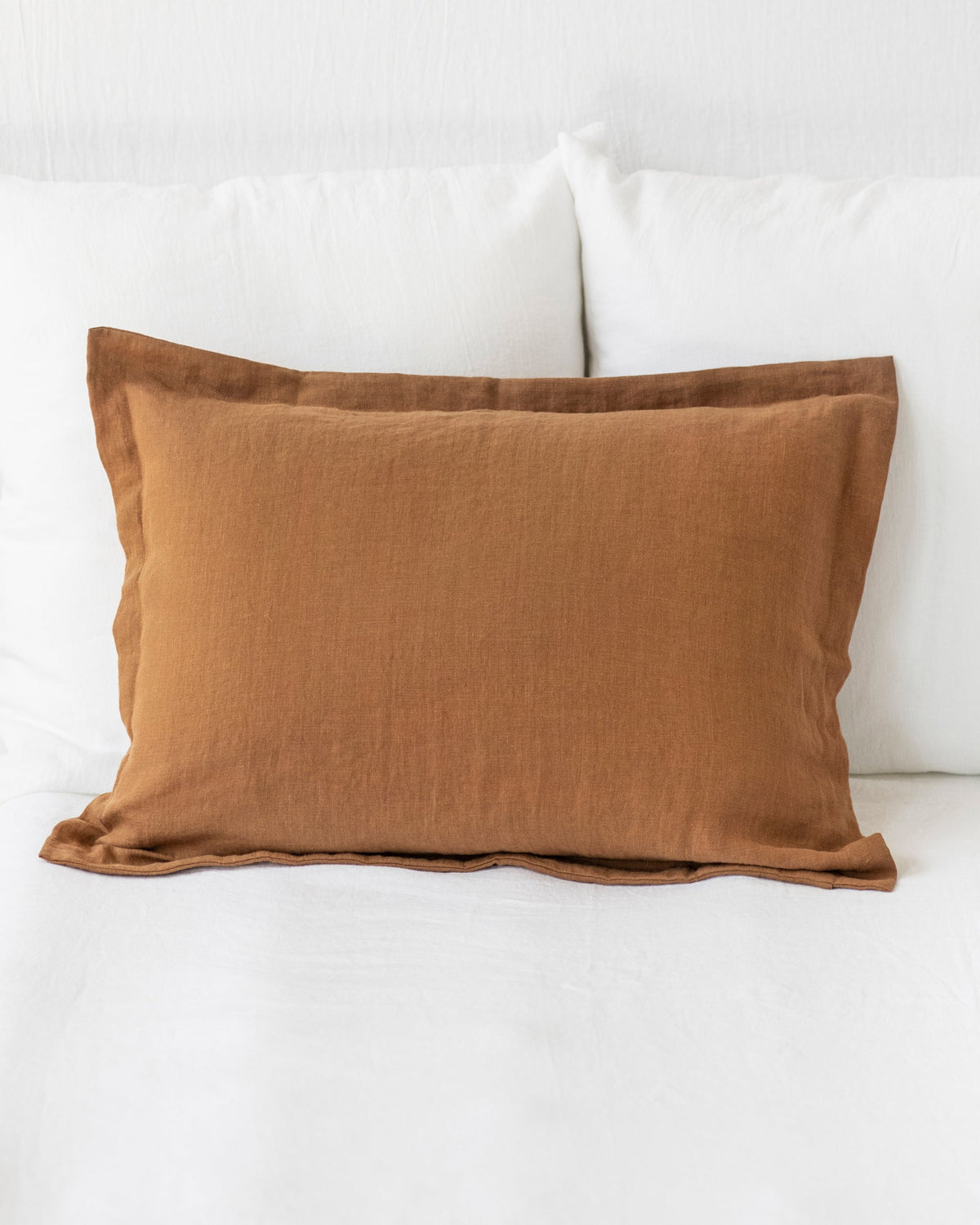 Linen pillow sham in Cinnamon