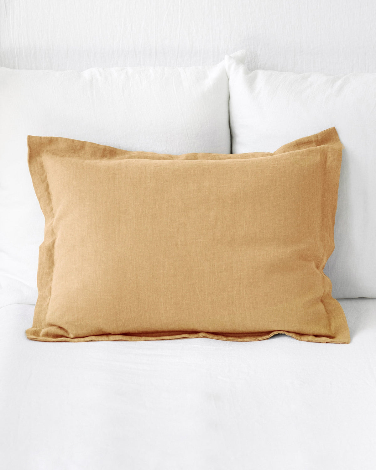 Linen pillow sham in Tan