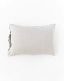 Linen pillowcase with ties in Light gray