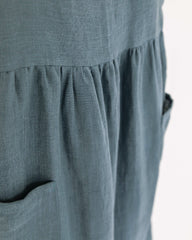 Pinafore apron in Gray blue