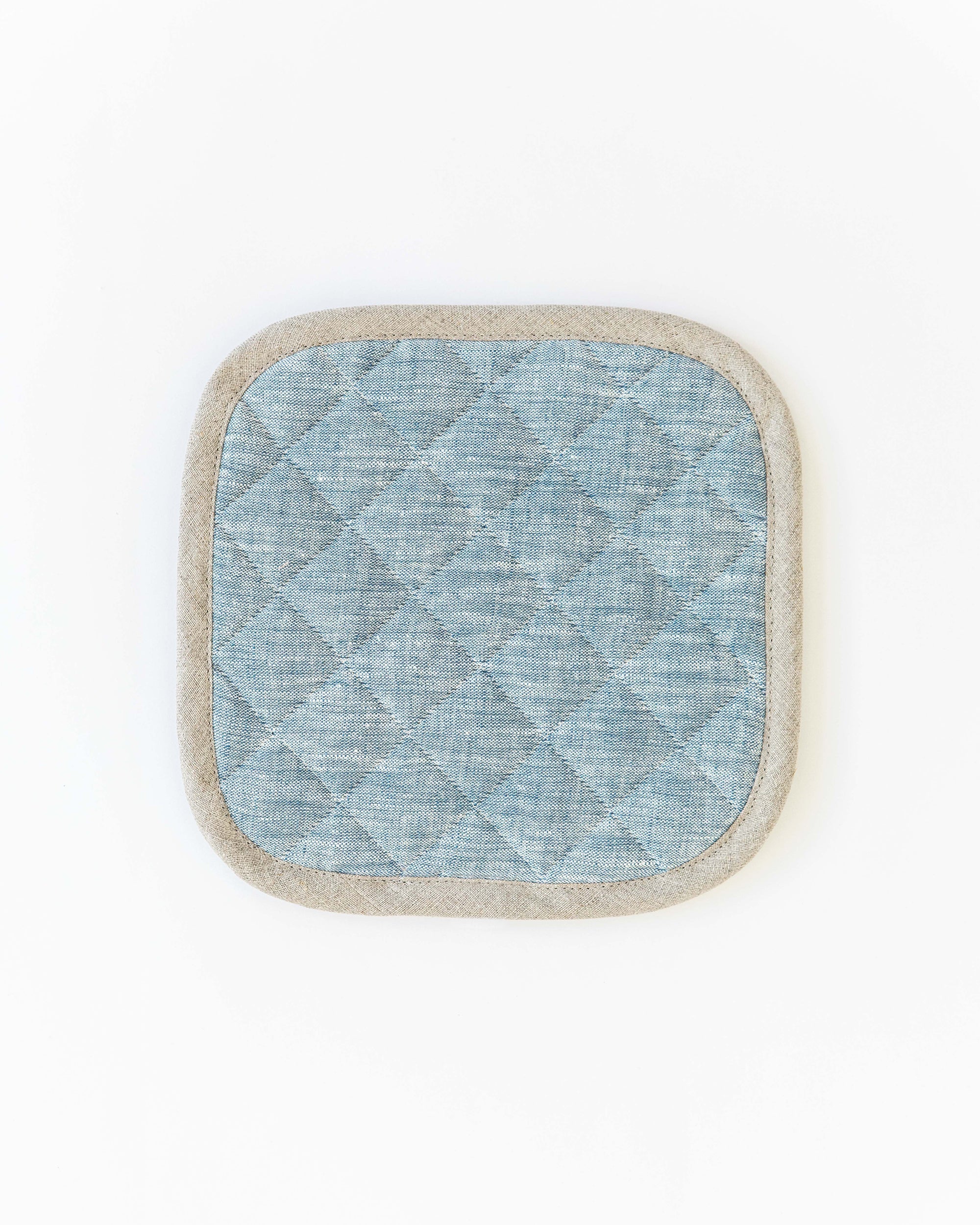 Linen pot-holder (1 pcs) in Blue melange