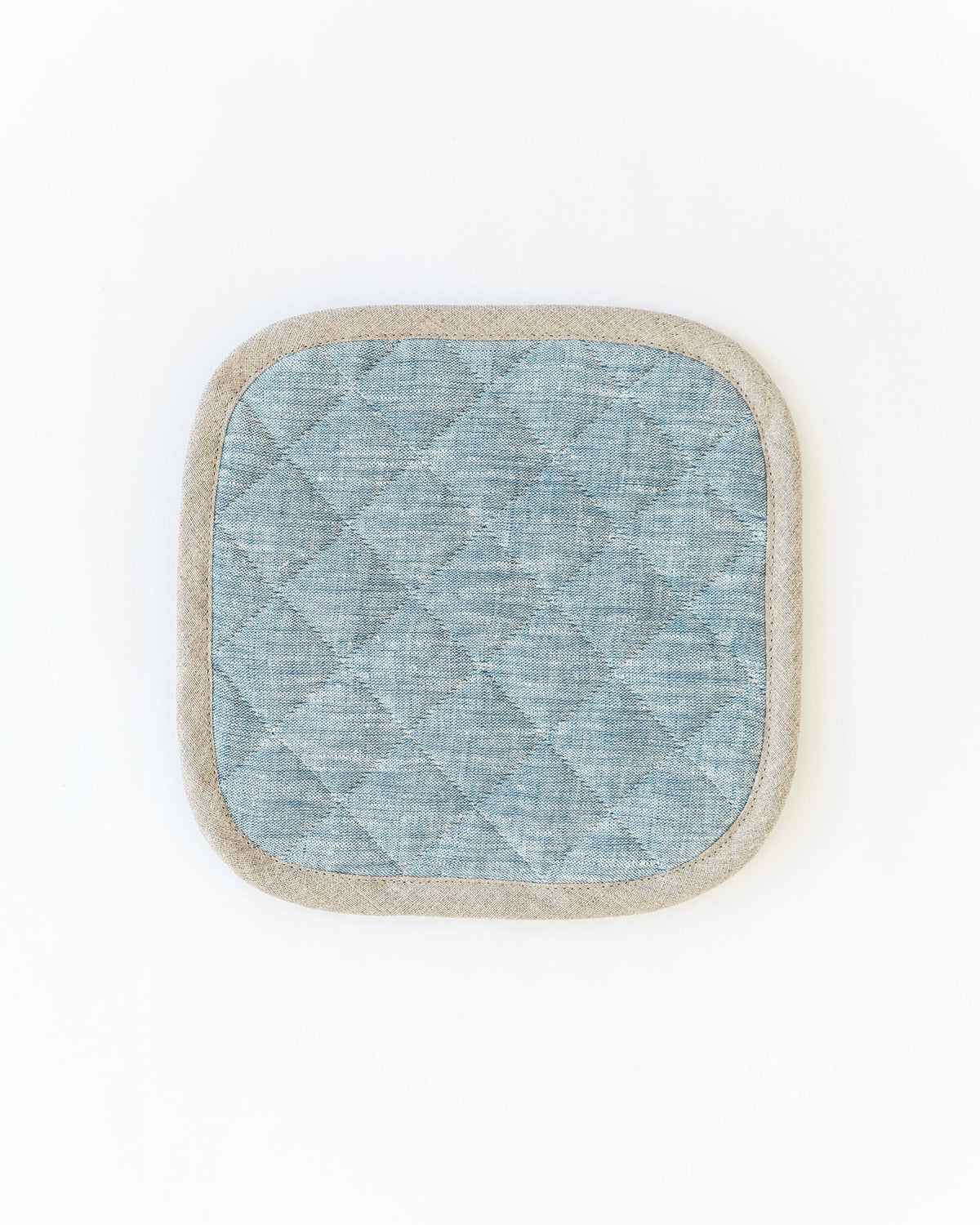 Linen pot-holder (1 pcs) in Blue melange