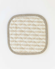 Linen pot-holder (1 pcs) in Striped in natural