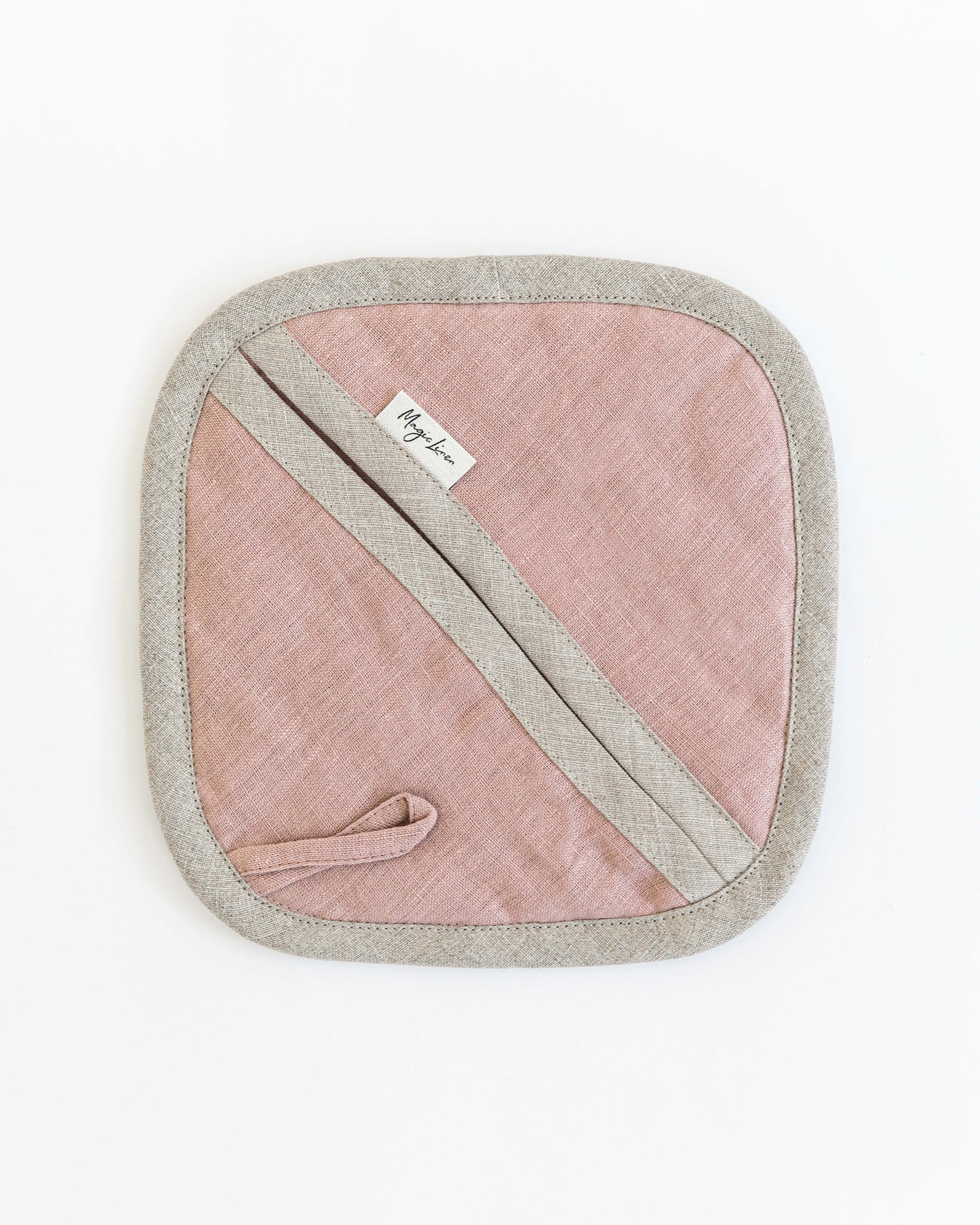 Linen pot-holder (1 pcs) in Woodrose