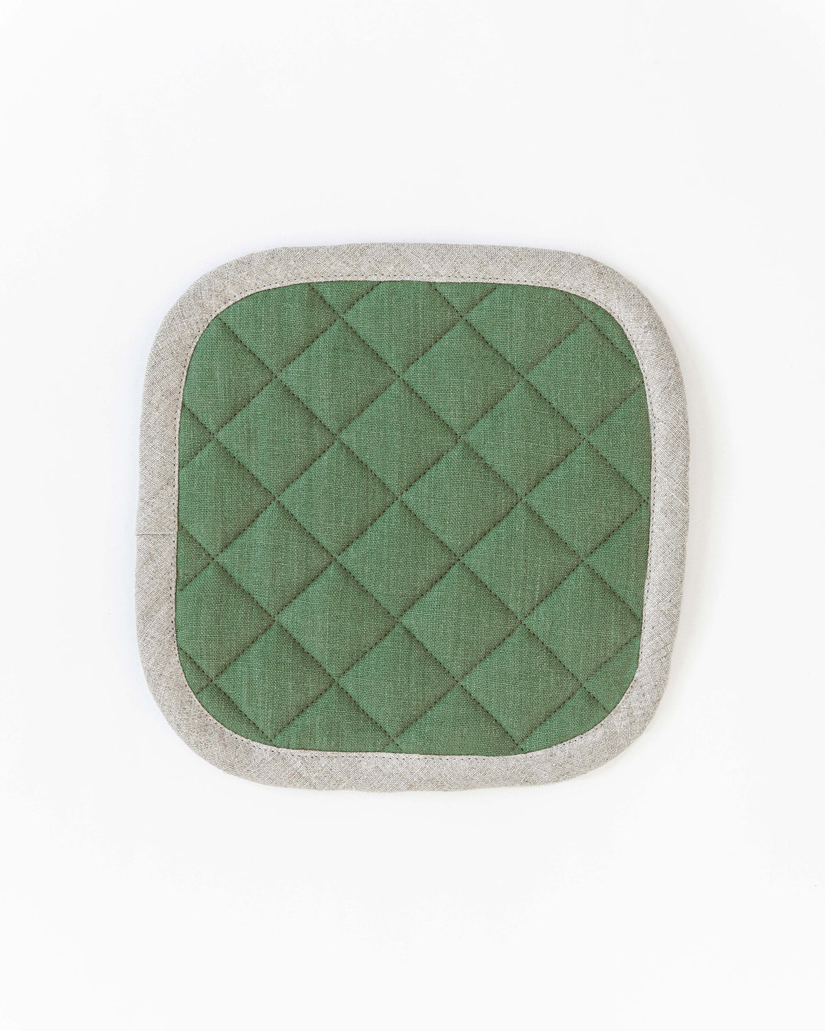 Linen pot-holder (1 pcs) in Forest green