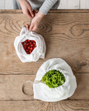 Set of Two Zero Waste Linen Produce Bags