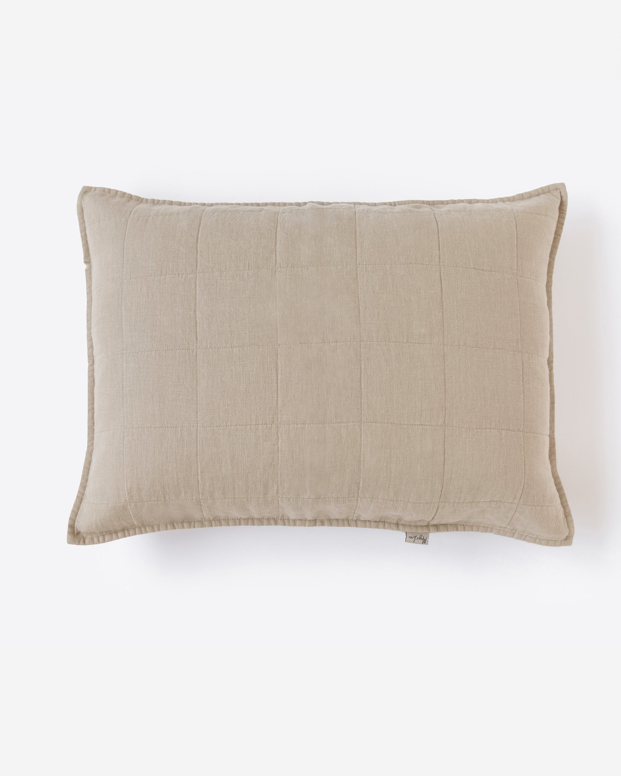 Quilted linen pillowcase set of 2