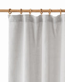 Waterproof linen shower curtain panel (1 pcs) in Light gray