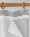 Waterproof linen shower curtain panel (1 pcs) in Light gray