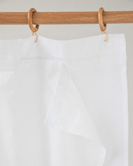 Waterproof linen shower curtain panel (1 pcs) in White