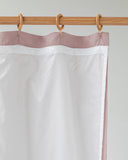 Waterproof linen shower curtain panel (1 pcs) in Woodrose