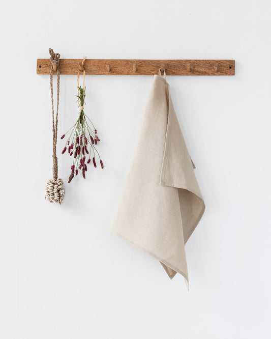 Linen tea towel in Natural linen