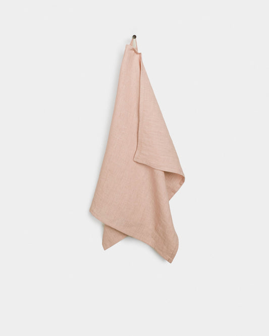 Linen tea towel in Peach