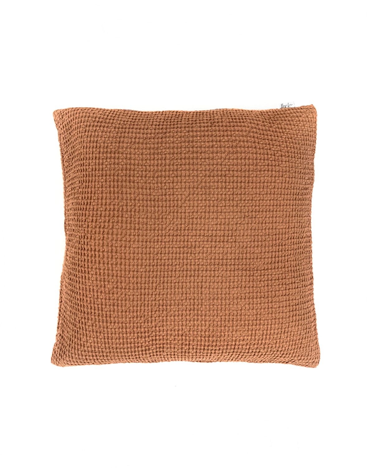 Waffle throw pillow cover in Cinnamon