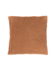 Waffle throw pillow cover in Cinnamon