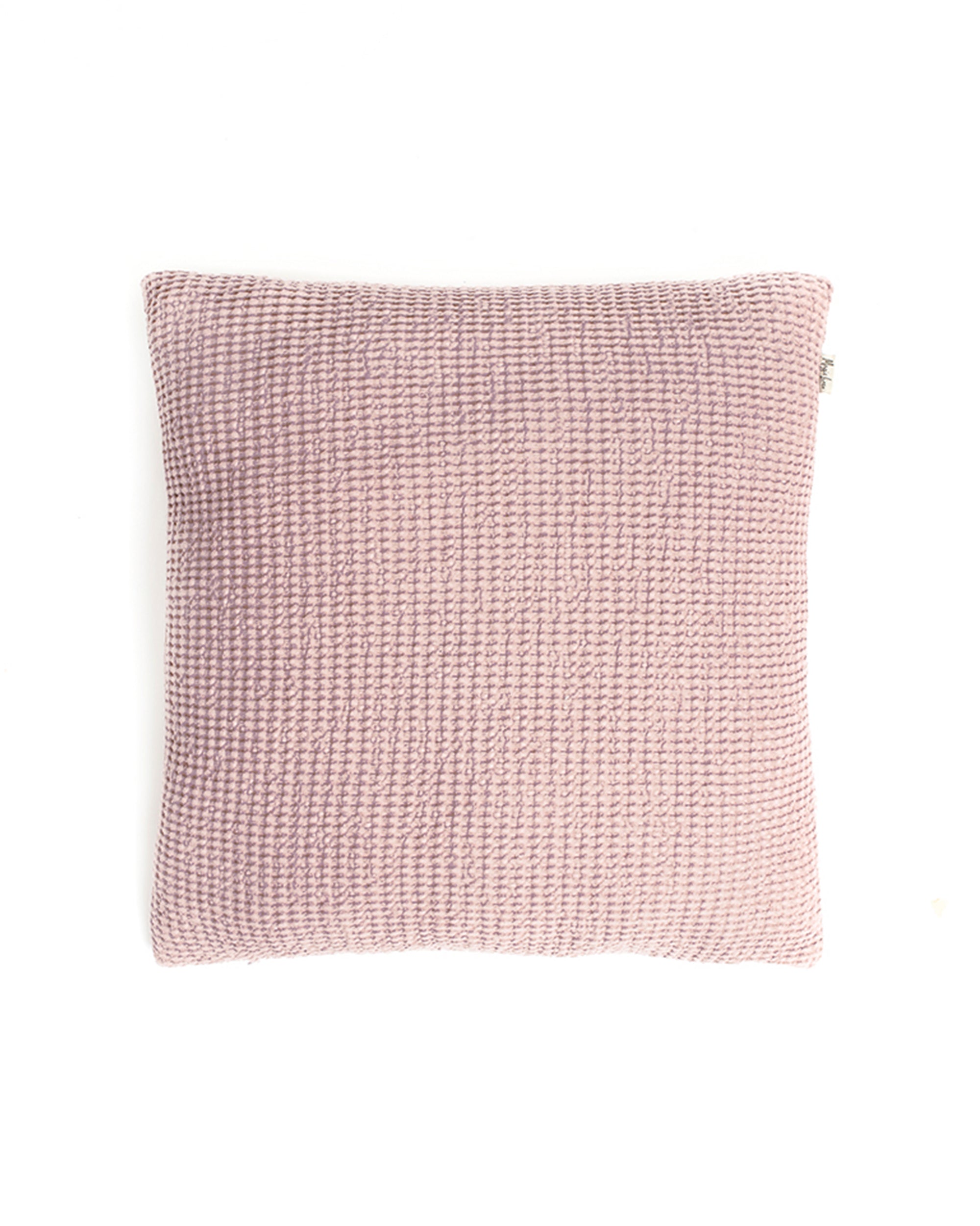 Waffle throw pillow cover in Woodrose