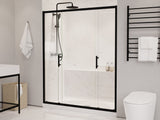 Romance Series 59 to 60 in. x 70 in. Sliding Framed Shower Door with Tsunami Guard Tempered Clear Glass