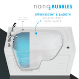 ANZZI Nimbus Series 30" x 59" Therapeutic Walk-In Tub with Microbubbles Hydrotherapy, Heated Backrest, Fast Drain, Chromatherapy, Aromatherapy, and Quick Fill Faucet