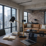 Lumora Table Lamp - Black outer - White inner