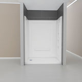 Forum 60 in. x 36 in. x 74 in. 3-piece DIY Friendly Alcove Shower Surround in White